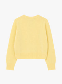 Dunst - Unisex Crewneck Knit Cardigan in Lemon Butter