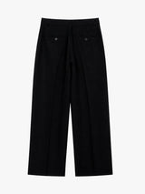 Dunst - Double Pleated Wide Tousers in Black