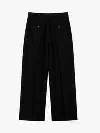 Dunst - Double Pleated Wide Tousers in Black