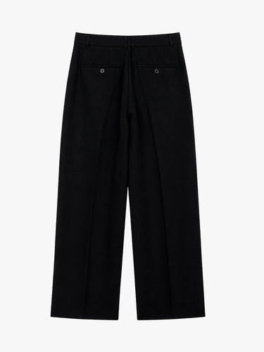Dunst - Double Pleated Wide Tousers in Black