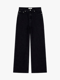 Dunst - Wide Jeans in Washed Black
