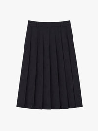Dunst - Pleats Long Skirt in Charcoal Grey