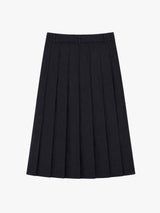 Dunst - Pleats Long Skirt in Charcoal Grey