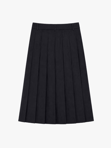 Dunst - Pleats Long Skirt in Charcoal Grey