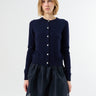 Dunst - Essential Crewneck Knit Cardigan in Dark Navy