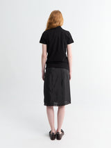 Dunst - H-Line Laced Midi Skirt in Black