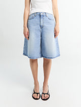 Dunst - Relaxed Bermuda Denim Shorts in Light Blue