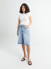 Dunst - Relaxed Bermuda Denim Shorts in Light Blue