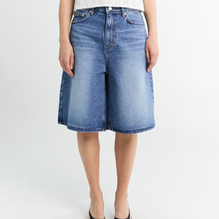 Dunst - Relaxed Bermuda Denim Shorts in Classic Blue