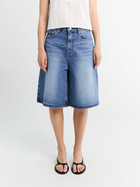 Dunst - Relaxed Bermuda Denim Shorts in Classic Blue