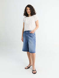 Dunst - Relaxed Bermuda Denim Shorts in Classic Blue