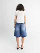 Dunst - Relaxed Bermuda Denim Shorts in Classic Blue