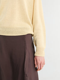Dunst - Unisex V-Neck Sweater in Soft Yellow