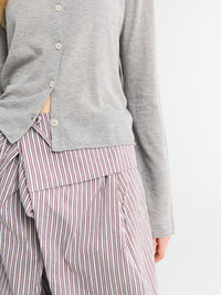 Dunst - Summer Essential Knit Cardigan in Melange Grey