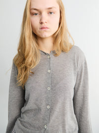Dunst - Summer Essential Knit Cardigan in Melange Grey