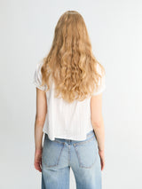 Dunst - Ribboned Shirring Blouse in Off-White