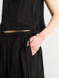 Dunst - Ribboned Shirring Blouse in Black