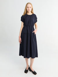 Dunst - Half Sleeve String Dress in Deep Navy