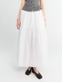 Dunst - Tiered Maxi Skirt in White
