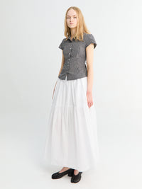 Dunst - Tiered Maxi Skirt in White