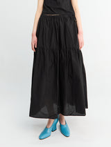 Dunst - Tiered Maxi Skirt in Black
