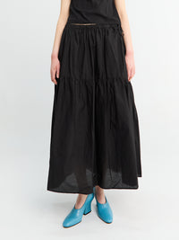 Dunst - Tiered Maxi Skirt in Black