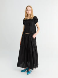 Dunst - Tiered Maxi Skirt in Black