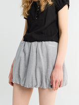 Dunst - Mini Volumed Skirt in Melange Grey