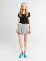 Dunst - Mini Volumed Skirt in Melange Grey