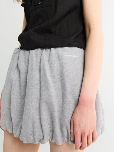 Dunst - Mini Volumed Skirt in Melange Grey