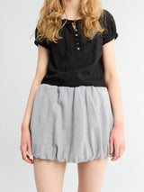 Dunst - Mini Volumed Skirt in Melange Grey