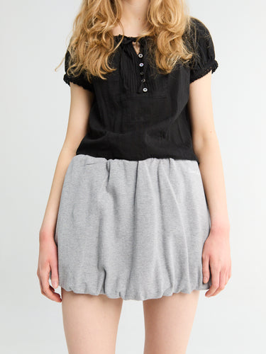 Dunst - Mini Volumed Skirt in Melange Grey