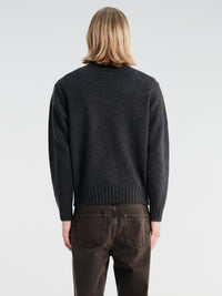 Dunst - Unisex Chunky Roll Neck Sweater in Charcoal Grey