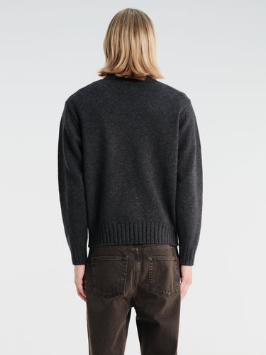 Dunst - Unisex Chunky Roll Neck Sweater in Charcoal Grey
