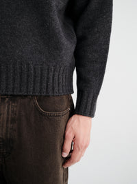Dunst - Unisex Chunky Roll Neck Sweater in Charcoal Grey