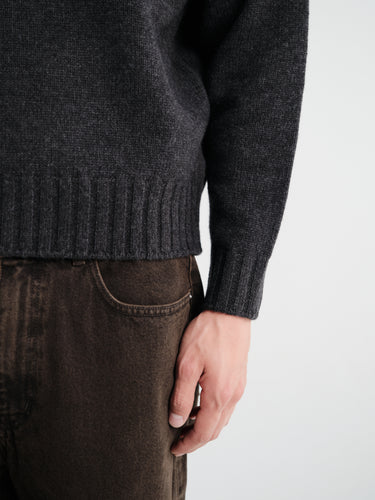 Dunst - Unisex Chunky Roll Neck Sweater in Charcoal Grey