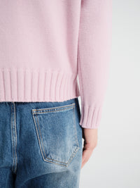 Dunst - Unisex Chunky Roll Neck Sweater in Pale Pink
