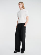 Dunst - Double Pleated Wide Slacks in Black