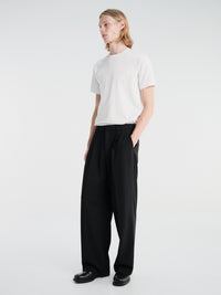 Dunst - Double Pleated Wide Slacks in Black