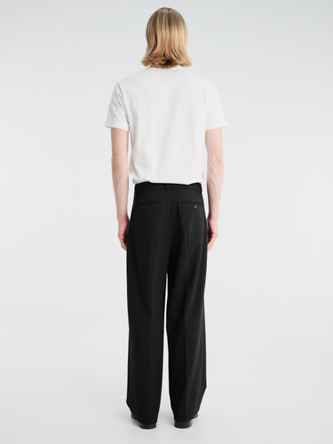 Dunst - Double Pleated Wide Slacks in Black