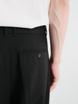 Dunst - Double Pleated Wide Slacks in Black