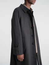 Dunst - Unisex H-Line Wool Mac Coat in Charcoal Grey