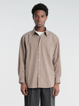 Dunst - Unisex Informal Shirt in Brown Stripe