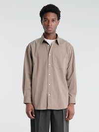 Dunst - Unisex Informal Shirt in Brown Stripe