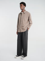 Dunst - Unisex Informal Shirt in Brown Stripe