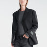 Dunst - Unisex Masculine Wool Blazer in Black