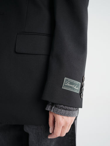 Dunst - Unisex Masculine Wool Blazer in Black