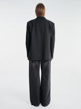 Dunst - Unisex Masculine Wool Blazer in Black