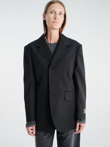 Dunst - Unisex Masculine Wool Blazer in Black
