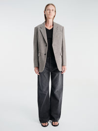Dunst - Unisex Classic 2 Button Wool Blazer in Beige Check